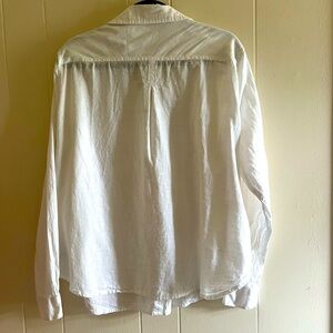 White organic cotton button down